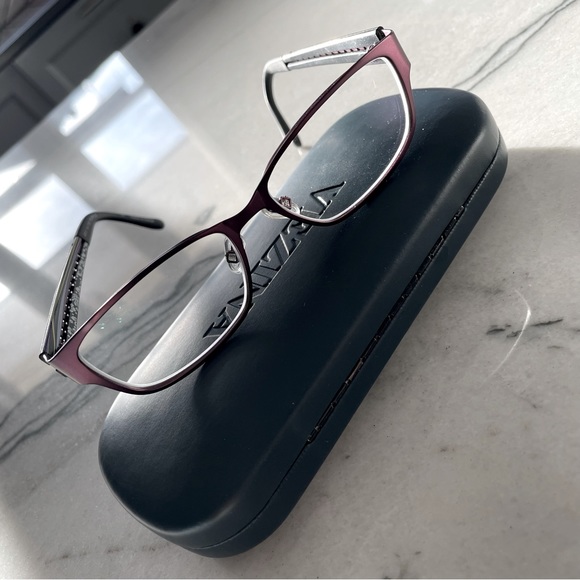 Bulova Kalamata Eye Glasses Frames purple with interchangeable arms - Picture 1 of 7